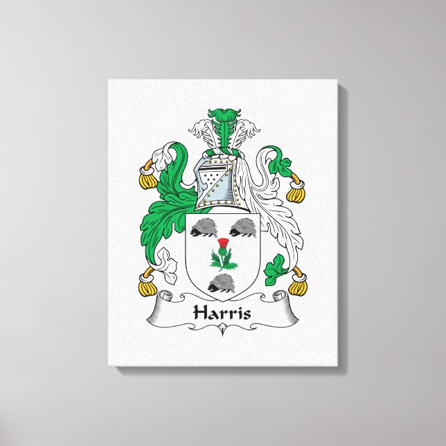 Harris Family Crest Canvas Print (Front)
