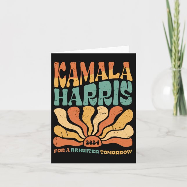 Harris For A Brighter Tomorrow 2024 Boho Aesthetic Card (Front)