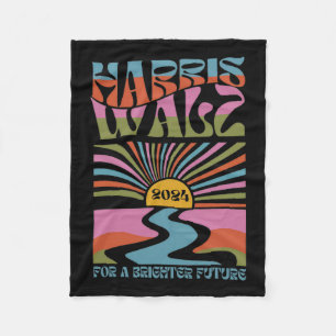 Harris For A Brighter Tomorrow 2024 Boho Aesthetic Fleece Blanket