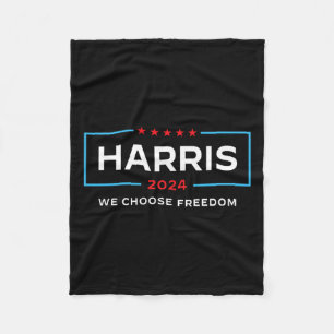 Harris For President 2024 Election We Choose Freed Fleece Blanket