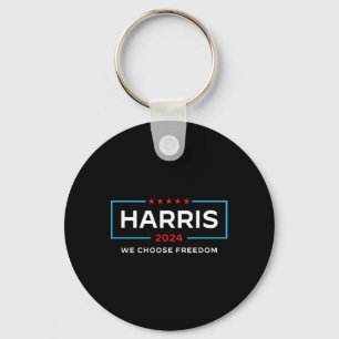 Harris For President 2024 Election We Choose Freed Keychain