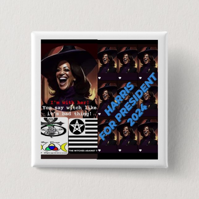 Harris for President  Button, Standard, 2¼ Inch 2 Inch Square Button (Front)