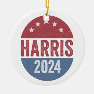 Harris For President Election Democrats American Ceramic Ornament