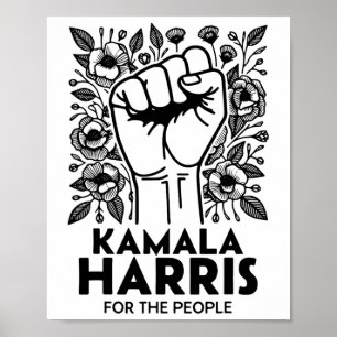 Harris For The People Retro Wild Flower Poster