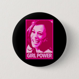 Harris Girl Power (pink) 2 Inch Round Button