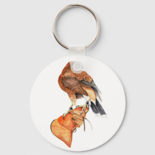 Harris Hawk 5.7 cm Basic Button Key Ring