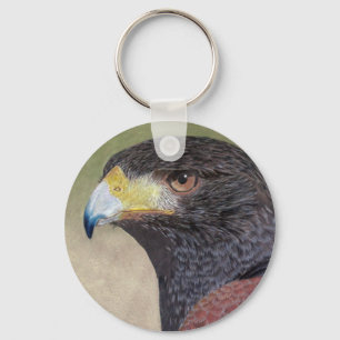 Harris Hawk coloured pencils Keychain