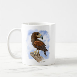 Harris Hawk On The Lookout Cartoon Coffee Mug