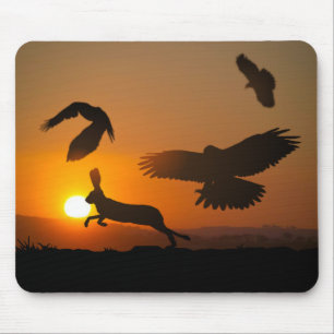 Harris Hawks Hunting Mouse Pad