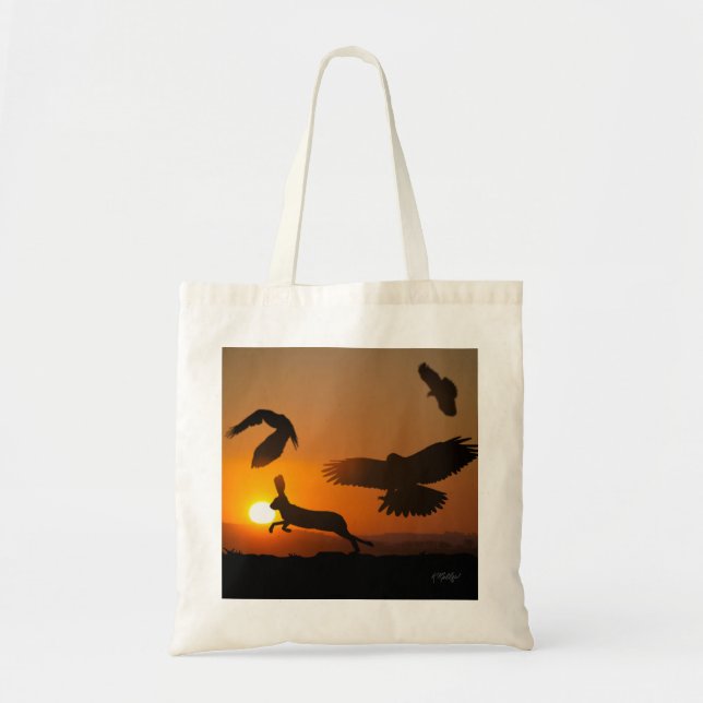 Harris Hawks Hunting Tote Bag (Front)