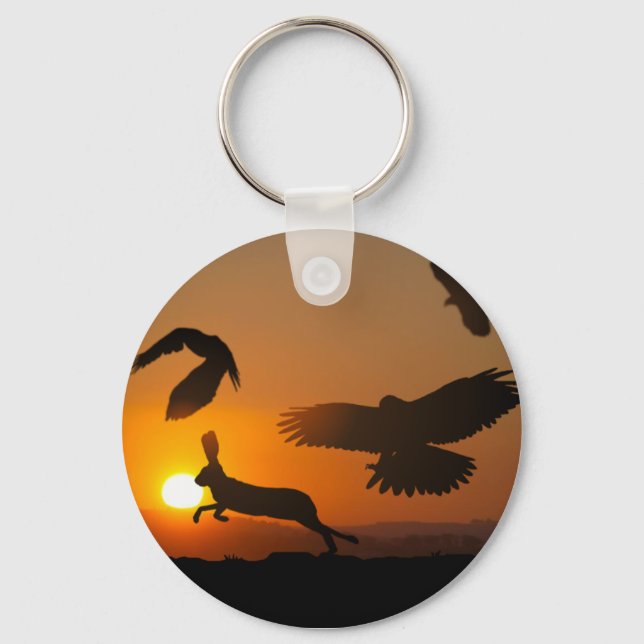 Harris Hawks Keychain (Front)