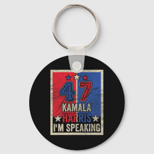 Harris I'm Speaking Quote President Campaign 2024  Keychain
