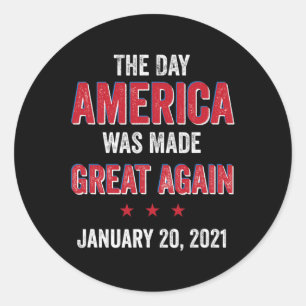 Harris Inauguration Day 2021 America Made Great Ag Classic Round Sticker