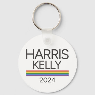 Harris Kelly 2024 LGBTQ Rainbow Pride Flag Keychain