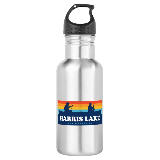 Harris Lake North Carolina Canoe 532 Ml Water Bottle (Front)