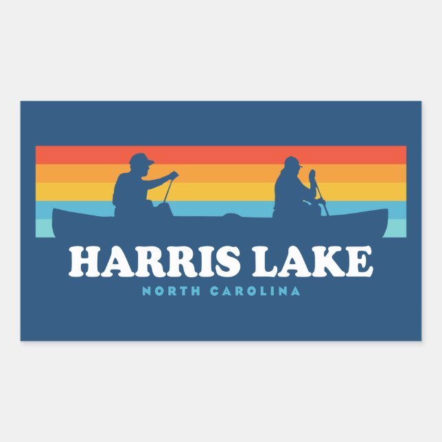 Harris Lake North Carolina Canoe Sticker (Front)