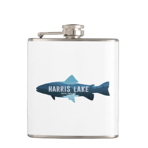 Harris Lake North Carolina Fish Hip Flask