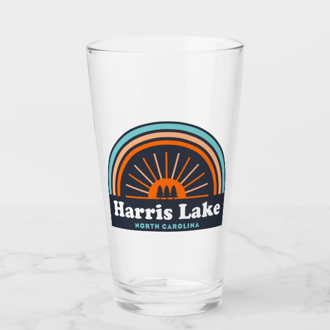 Harris Lake North Carolina Rainbow Glass (Front)