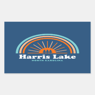 Harris Lake North Carolina Rainbow Sticker