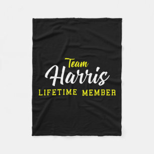 Harris Lifetime Member Surname Birthday Wedding Na Fleece Blanket