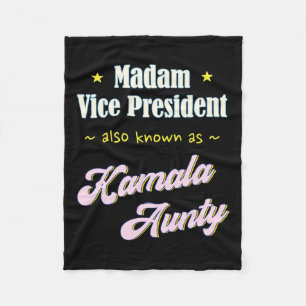 Harris Madam Vice President Aunty  Fleece Blanket
