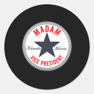 Harris - Madam Vice President Political Star Logo Classic Round Sticker