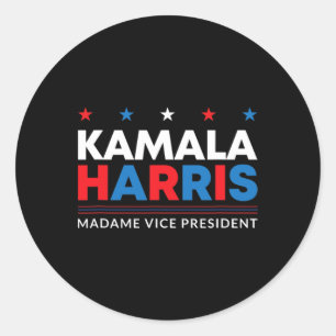 Harris Madame Vice President 2020 Feminist Electio Classic Round Sticker
