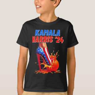 Harris Orange Crush High Heels Harris Usa Flag T-Shirt