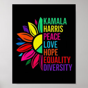 Harris Peace Love Equality Hope Diversity 1  Poster