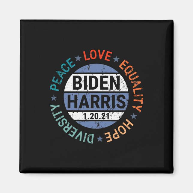 Harris Peace Love Equality Hope Diversity January  Magnet (Front)
