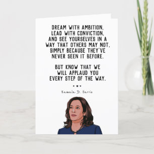 HARRIS QUOTE: Dream with Ambition Card