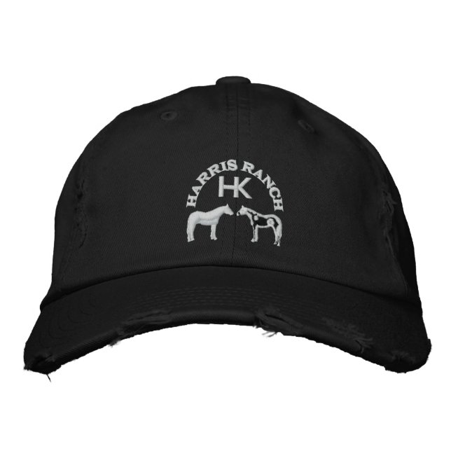 Harris Ranch White Logo Embroidered Hat (Front)