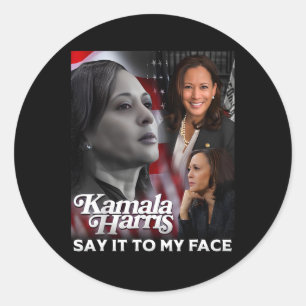 Harris Say It To My Face Classic Round Sticker