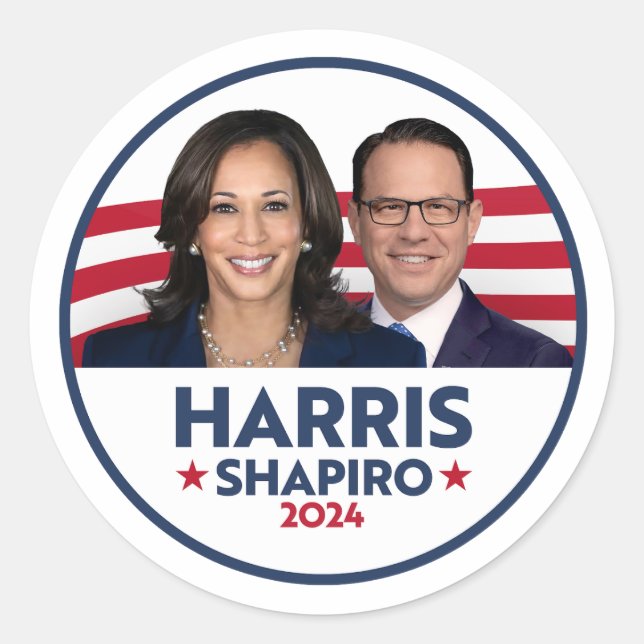 HARRIS SHAPIRO 2024 CLASSIC ROUND STICKER (Front)