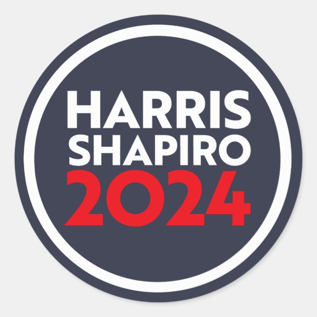 HARRIS SHAPIRO 2024 CLASSIC ROUND STICKER (Front)