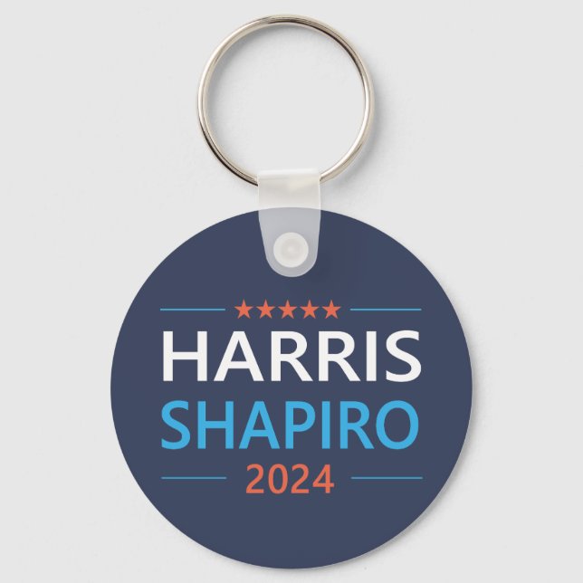 Harris Shapiro 2024 Kamala Harris Democrat Keychain (Front)