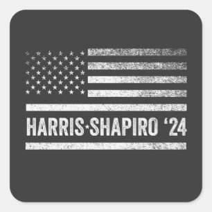 Harris Shapiro 2024 Kamala Josh Shapiro 24 Square Sticker