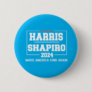 Harris Shapiro 2024 Make America Kind Again 2 Inch Round Button