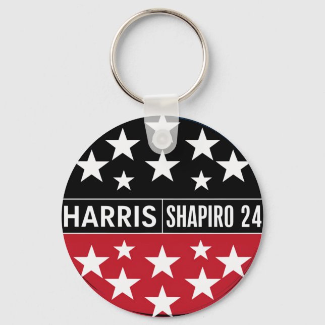 Harris-Shapiro 2024 Vintage President  Kamala Keychain (Front)
