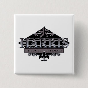 HARRIS the future is female 2 Inch Square Button