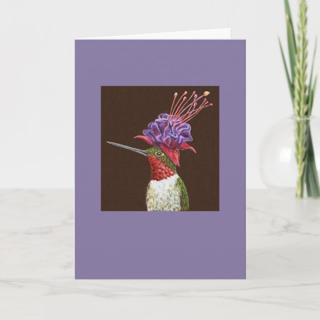 Harris the hummingbird card (Front)