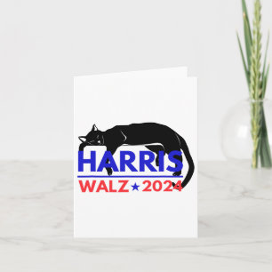 Harris Tim Waltz Harris Waltz 2024 Harris Cat  Card