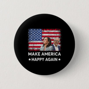 Harris Tim Waltz WAlzheimer 2024 Make America Happ 2 Inch Round Button
