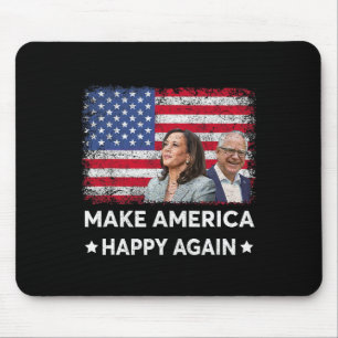 Harris Tim Waltz WAlzheimer 2024 Make America Happ Mouse Pad