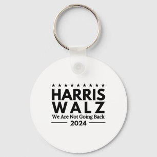 Harris Tim Walz 2024 We Are Not Going Back Keychain