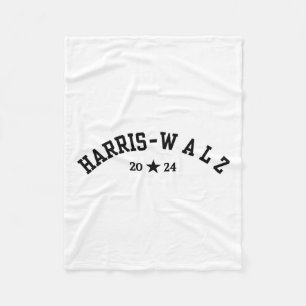 Harris Tim Walz Baseball Font 2024 Election Fleece Blanket