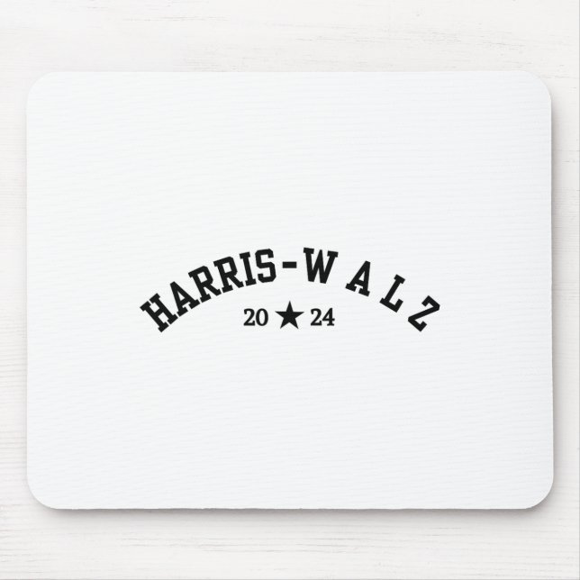 Harris Tim Walz Baseball Font 2024 Election  Mouse Pad (Front)