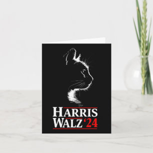 Harris Tim Walz Waltz 2024 Vp Funny Cat Harris Wal Card