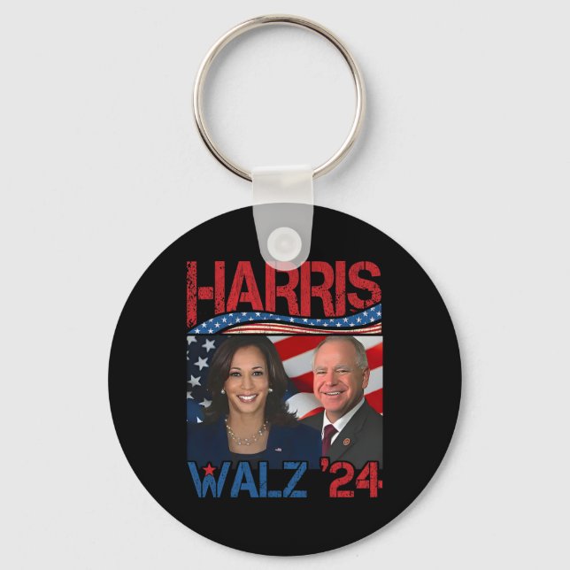 Harris Tim Walz Waltz 3  Keychain (Front)