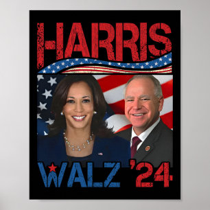 Harris Tim Walz Waltz 3 Poster